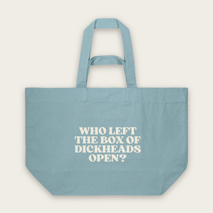 Who Left The Box Of Dickheads Open | Tote Bag in Pebble Blue (18910_Who-Left-The-Box-Of-Dickheads-Open_STAU117_Pebble-Blue_Tote-Bag_Mockup.png)